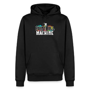 Paintball-Maschine Paintball-Spieler Paintballer - Männer Premium Bio Hoodie - Schwarz - Vorne - Nico (187cm)
