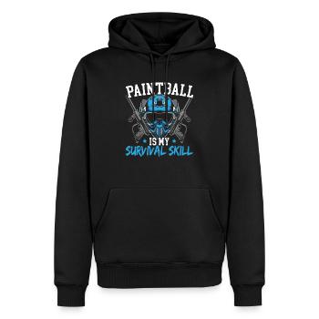 Paintball Paint Gun Paintball Player Paintballer - Sweat à capuche Premium bio Homme - noir - Devant - Nico (187cm)