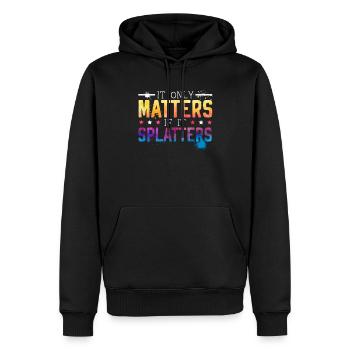 Es spielt nur eine Rolle, ob es Paintball-Spieler spritzt - Männer Premium Bio Hoodie - Schwarz - Vorne - Nico (187cm)