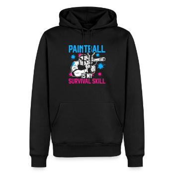Paintball Paint Gun Paintball Player Paintballer - Sweat à capuche Premium bio Homme - noir - Devant - Nico (187cm)