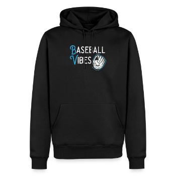 Amateur de baseball Joueur de baseball Entraîneur de baseball - Sweat à capuche Premium bio Homme - noir - Devant - Nico (187cm)
