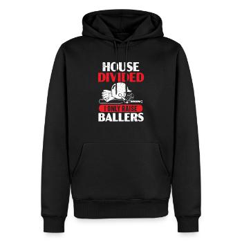 Haus geteilt Ich erziehe nur Ballers Baseball-Liebhaber - Männer Premium Bio Hoodie - Schwarz - Vorne - Nico (187cm)