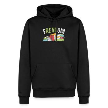 Lesen Sie verbotene Bücher Bücherwurm Buchliebhaber Bibliophile - Männer Premium Bio Hoodie - Schwarz - Vorne - Nico (187cm)