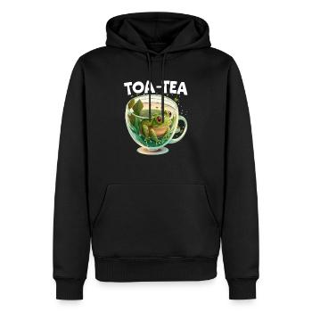 Cottagecore Champignon Esthétique Conservation de la nature - Sweat à capuche Premium bio Homme - noir - Devant - Nico (187cm)