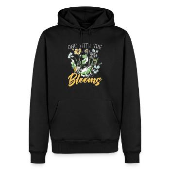Cottagecore Champignon Esthétique Conservation de la nature - Sweat à capuche Premium bio Homme - noir - Devant - Nico (187cm)