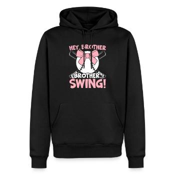 Baseball-Liebhaber Baseballspieler Baseball-Trainer - Männer Premium Bio Hoodie - Schwarz - Vorne - Nico (187cm)