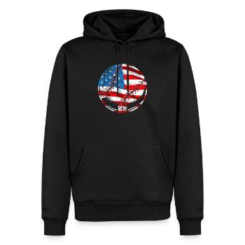 Baseball-Liebhaber Baseballspieler Baseball-Trainer USA - Männer Premium Bio Hoodie - Schwarz - Vorne - Nico (187cm)