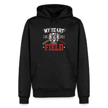 Baseball-Liebhaber Baseballspieler Baseball-Trainer - Männer Premium Bio Hoodie - Schwarz - Vorne - Nico (187cm)