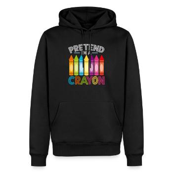 Faites semblant d’être un amoureux du crayon Coloriage Dessin Couleur - Sweat à capuche Premium bio Homme - noir - Devant - Nico (187cm)