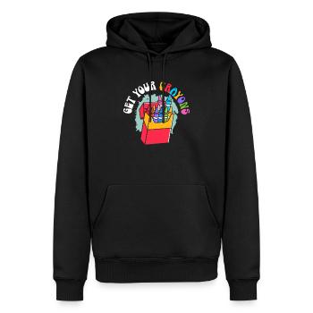 Obtenez votre couleur de dessin artistique de coloriage de crayon - Sweat à capuche Premium bio Homme - noir - Devant - Nico (187cm)