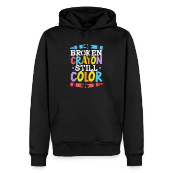 Zerbrochener Buntstift Still Farbe Färbung Künstlerische - Männer Premium Bio Hoodie - Schwarz - Vorne - Nico (187cm)