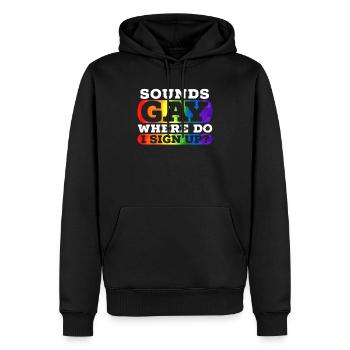 Gay Rights Rainbow Pride Month LGBTQ Gay Pride - Männer Premium Bio Hoodie - Schwarz - Vorne - Nico (187cm)