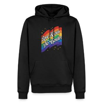 Love Knows No Gender Regenbogen Pride Month LGBTQ Gay - Männer Premium Bio Hoodie - Schwarz - Vorne - Nico (187cm)