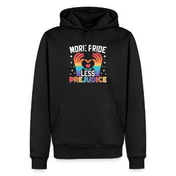 Mehr Pride Weniger Vorurteile Regenbogen LGBTQ Gay Pride - Männer Premium Bio Hoodie - Schwarz - Vorne - Nico (187cm)