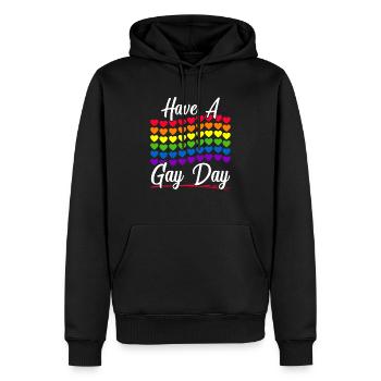 Avoir une journée gay Mois de la fierté arc-en-ciel LGBTQ Gay Pride - Sweat à capuche Premium bio Homme - noir - Devant - Nico (187cm)