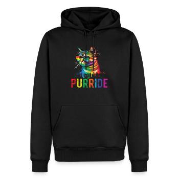Purride Gay Rights Pride Month LGBTQ-Katzenflüsterer - Männer Premium Bio Hoodie - Schwarz - Vorne - Nico (187cm)