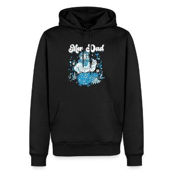Mermaid Security Meilleur papa de tous les temps Fête des pères Sirène - Sweat à capuche Premium bio Homme - noir - Devant - Nico (187cm)