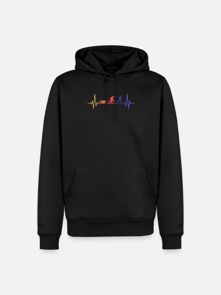 Triathlon Athlète Triathlète Natation Vélo Course - Sweat à capuche Premium bio Homme - noir