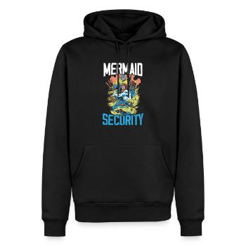Mermaid Security Meilleur papa de tous les temps Fête des pères Sirène - Sweat à capuche Premium bio Homme - noir - Devant - Nico (187cm)