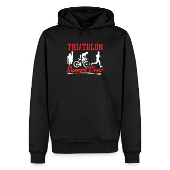 Triathlon Athlète Triathlète Natation Vélo Course - Sweat à capuche Premium bio Homme - noir - Devant - Nico (187cm)