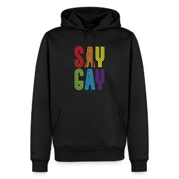 Gay Rights Rainbow Pride Month LGBTQ Gay Pride - Männer Premium Bio Hoodie - Schwarz - Vorne - Nico (187cm)