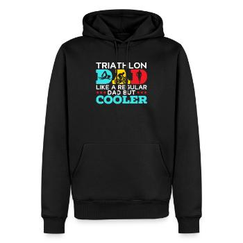Triathlon Athlet Triathlet Schwimmen Radfahren Laufen - Männer Premium Bio Hoodie - Schwarz - Vorne - Nico (187cm)