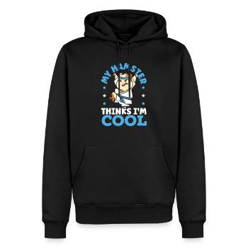 Hamster Liebhaber Hamster Besitzer Nagetier Haustier Hammy - Männer Premium Bio Hoodie - Schwarz - Vorne - Nico (187cm)