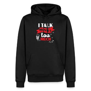 Je parle trop de films Cinéphiles Cinéma - Sweat à capuche Premium bio Homme - noir - Devant - Nico (187cm)