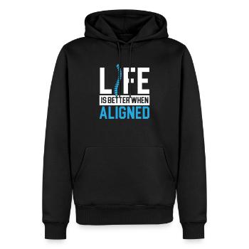 Chiropraktik Wirbelsäule Chirurg Knochen Chiropraktiker - Männer Premium Bio Hoodie - Schwarz - Vorne - Nico (187cm)