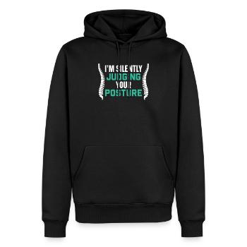 Chiropraktik Wirbelsäule Chirurg Knochen Chiropraktiker - Männer Premium Bio Hoodie - Schwarz - Vorne - Nico (187cm)