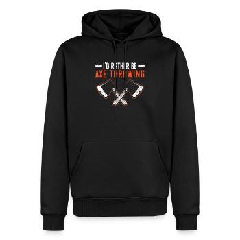 Axt werfen Beil Werfer Axt Wurf Holzfäller - Männer Premium Bio Hoodie - Schwarz - Vorne - Nico (187cm)
