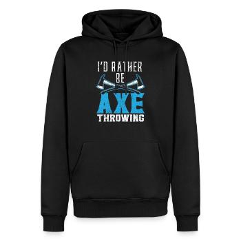 Axt werfen Beil Werfer Axt Wurf Holzfäller - Männer Premium Bio Hoodie - Schwarz - Vorne - Nico (187cm)