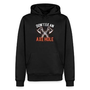 Axt werfen Beil Werfer Axt Wurf Holzfäller - Männer Premium Bio Hoodie - Schwarz - Vorne - Nico (187cm)