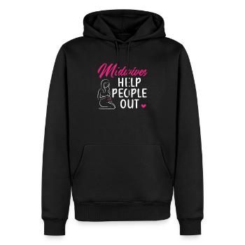 Profession de sage-femme Nouveau-né Accouchement sage-femme - Sweat à capuche Premium bio Homme - noir - Devant - Nico (187cm)