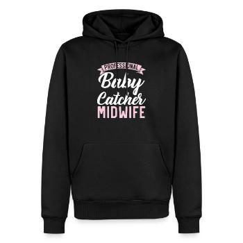Profession de sage-femme Nouveau-né Accouchement sage-femme - Sweat à capuche Premium bio Homme - noir - Devant - Nico (187cm)