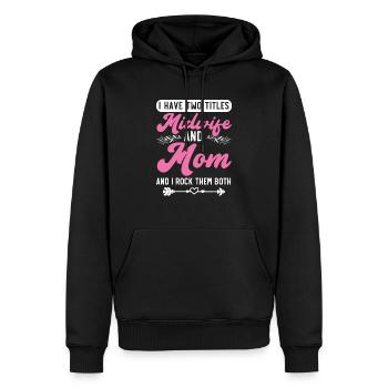 Profession de sage-femme Nouveau-né Accouchement sage-femme - Sweat à capuche Premium bio Homme - noir - Devant - Nico (187cm)