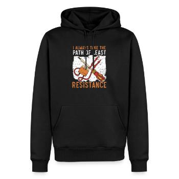 Electrician Electrical Engineer Job Electricity - Men’s Premium Organic Hoodie - black - Front - Nico (187cm)