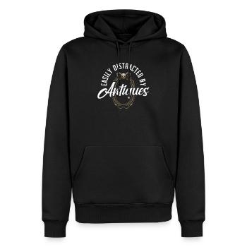 Antiquing Antique Lover Antique Hunting Antiquer - Sweat à capuche Premium bio Homme - noir - Devant - Nico (187cm)