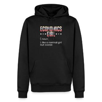 Économiste Professeur d’économie Profession Économie - Sweat à capuche Premium bio Homme - noir - Devant - Nico (187cm)