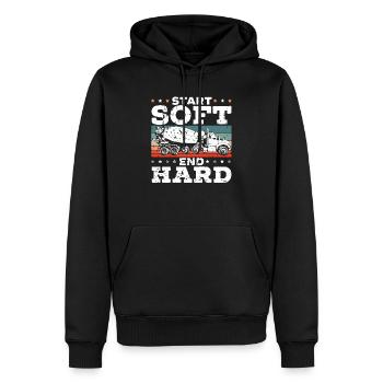 Cement Mixer Truck Driver Job Construction Worker - Men’s Premium Organic Hoodie - black - Front - Nico (187cm)