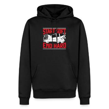 Cement Mixer Truck Driver Job Construction Worker - Men’s Premium Organic Hoodie - black - Front - Nico (187cm)