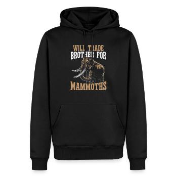 Mammouth Elephant Wildlife Extinct Animal Lover Lover - Sweat à capuche Premium bio Homme - noir - Devant - Nico (187cm)