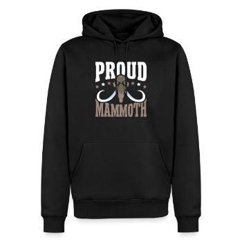 Mammouth Elephant Wildlife Extinct Animal Lover Lover - Sweat à capuche Premium bio Homme - noir - Devant - Nico (187cm)
