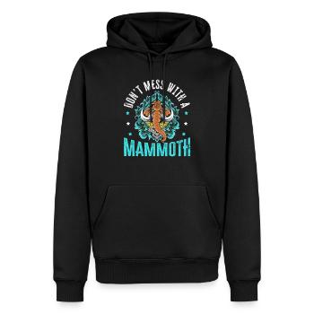 Mammouth Elephant Wildlife Extinct Animal Lover Lover - Sweat à capuche Premium bio Homme - noir - Devant - Nico (187cm)