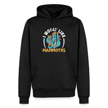 Mammouth Elephant Wildlife Extinct Animal Lover Lover - Sweat à capuche Premium bio Homme - noir - Devant - Nico (187cm)
