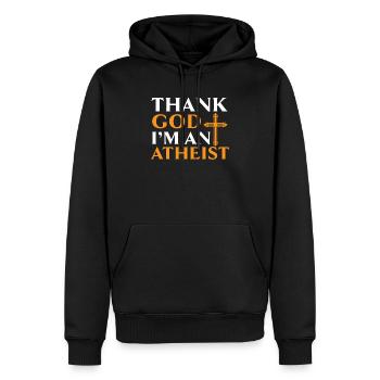 Atheismus Anti-Religion Agnostiker Freidenker Atheist - Männer Premium Bio Hoodie - Schwarz - Vorne - Nico (187cm)