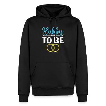 Mariage le jour du mariage des mariés Mariage juste marié - Sweat à capuche Premium bio Homme - noir - Devant - Nico (187cm)
