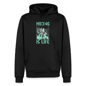 Wandern Berge Klettern Wandertrek Ich liebe Wandern - Männer Premium Bio Hoodie - Schwarz - Vorne - Nico (187cm)