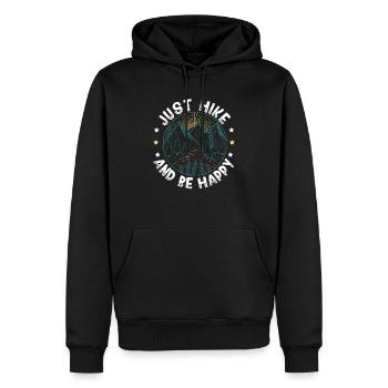 Wandern Berge Klettern Wandertrek Ich liebe Wandern - Männer Premium Bio Hoodie - Schwarz - Vorne - Nico (187cm)