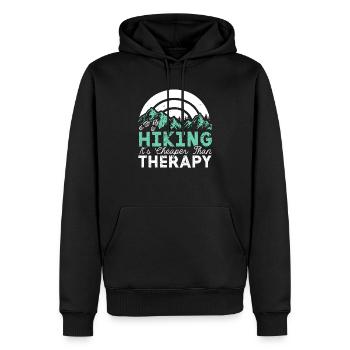 Wandern Berge Klettern Wandertrek Ich liebe Wandern - Männer Premium Bio Hoodie - Schwarz - Vorne - Nico (187cm)